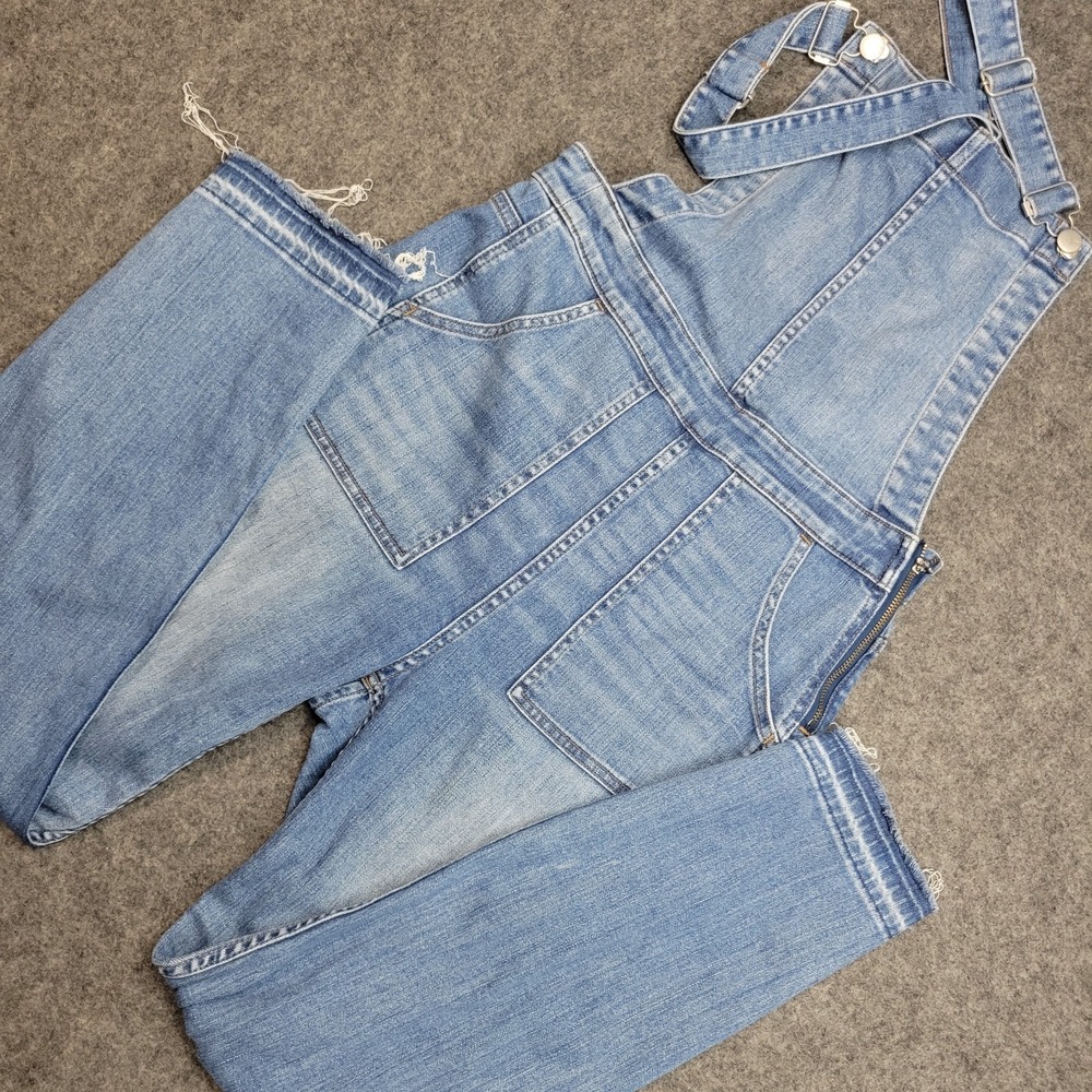 Madewell Overalls Womens M Blue Denim Faded Stretch Adjustable‎ Straps Workwear